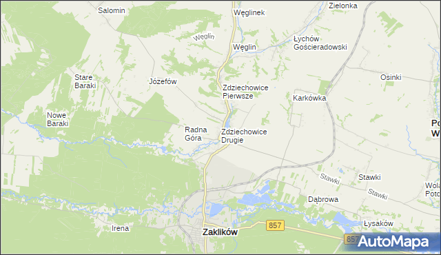 mapa Zdziechowice Drugie, Zdziechowice Drugie na mapie Targeo