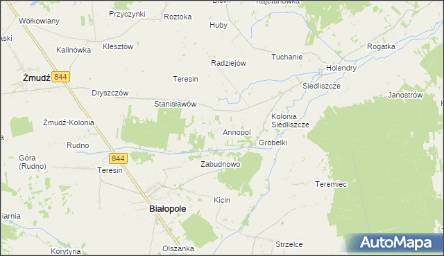mapa Annopol gmina Żmudź, Annopol gmina Żmudź na mapie Targeo
