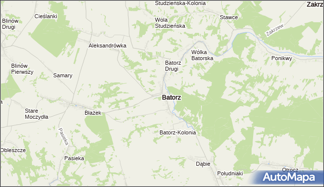 mapa Batorz, Batorz na mapie Targeo