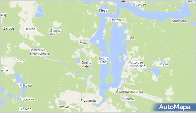 mapa Joniny Duże, Joniny Duże na mapie Targeo