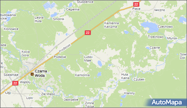 mapa Lubiki, Lubiki na mapie Targeo