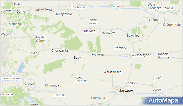 mapa Przewłoka gmina Jarczów, Przewłoka gmina Jarczów na mapie Targeo