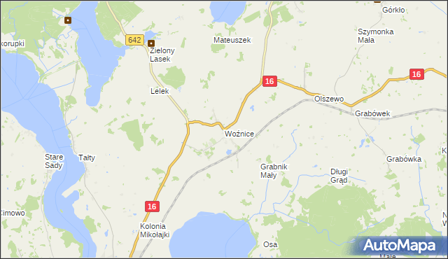 mapa Woźnice, Woźnice na mapie Targeo
