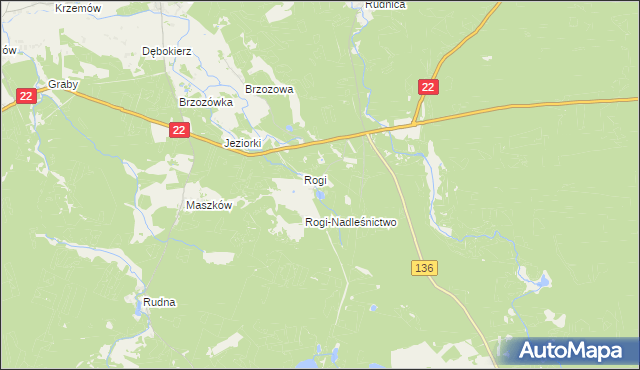 mapa Zofiówka gmina Lubniewice, Zofiówka gmina Lubniewice na mapie Targeo