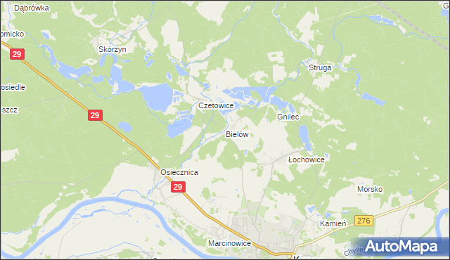 mapa Bielów, Bielów na mapie Targeo