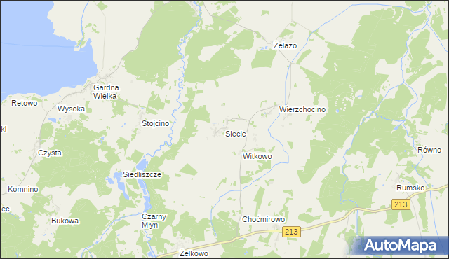 mapa Siecie, Siecie na mapie Targeo