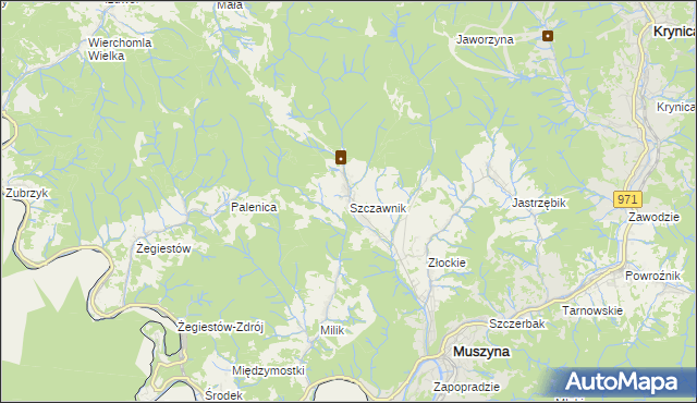mapa Szczawnik, Szczawnik na mapie Targeo