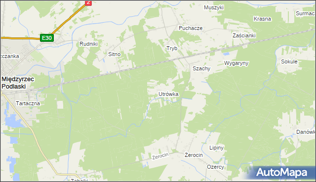 mapa Utrówka, Utrówka na mapie Targeo