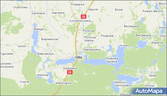 mapa Aleksiejówka, Aleksiejówka na mapie Targeo