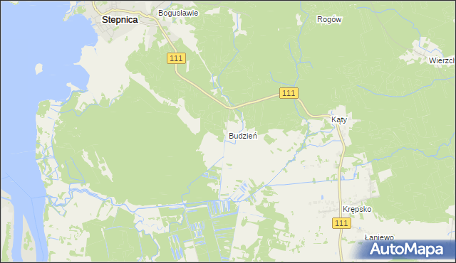 mapa Budzień, Budzień na mapie Targeo