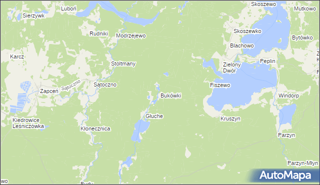 mapa Bukówki, Bukówki na mapie Targeo