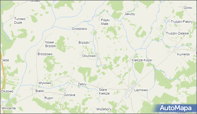 mapa Danowo gmina Kolno, Danowo gmina Kolno na mapie Targeo