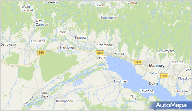 mapa Dębno gmina Nowy Targ, Dębno gmina Nowy Targ na mapie Targeo