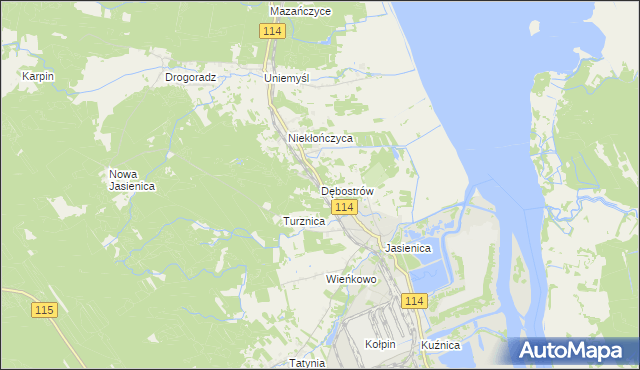 mapa Dębostrów, Dębostrów na mapie Targeo