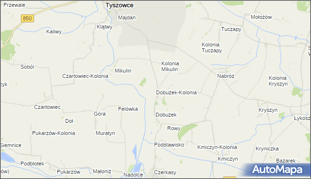 mapa Dobużek-Kolonia, Dobużek-Kolonia na mapie Targeo