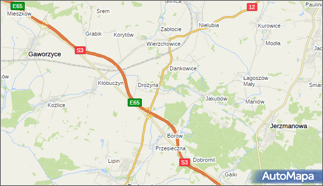 mapa Drożów, Drożów na mapie Targeo