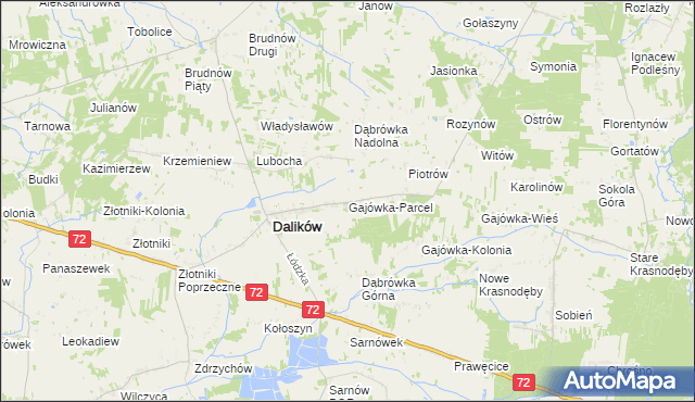 mapa Gajówka-Parcel, Gajówka-Parcel na mapie Targeo