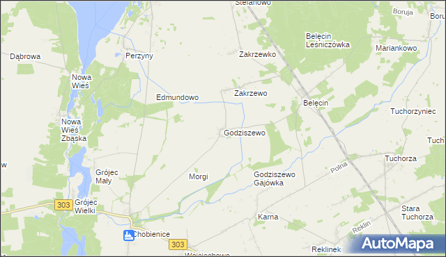 mapa Godziszewo gmina Siedlec, Godziszewo gmina Siedlec na mapie Targeo