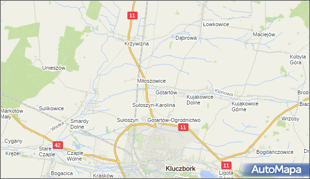 mapa Gotartów, Gotartów na mapie Targeo