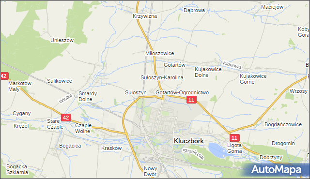 mapa Gotartów-Ogrodnictwo, Gotartów-Ogrodnictwo na mapie Targeo