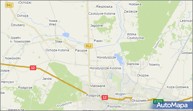 mapa Horodyszcze gmina Chełm, Horodyszcze gmina Chełm na mapie Targeo