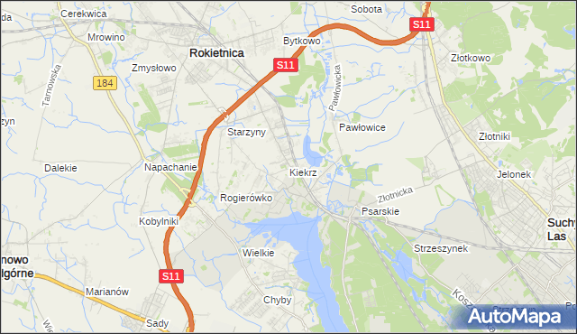 mapa Kiekrz, Kiekrz na mapie Targeo