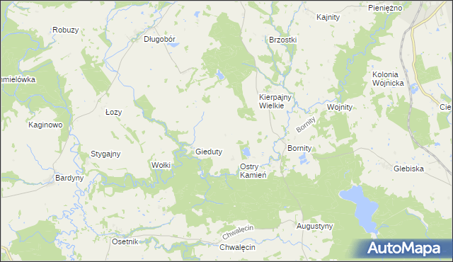 mapa Kierpajny Małe, Kierpajny Małe na mapie Targeo