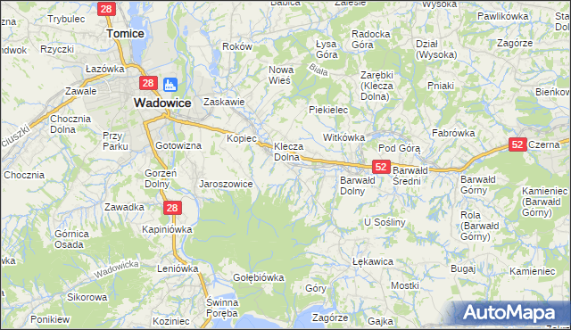 mapa Klecza Górna, Klecza Górna na mapie Targeo