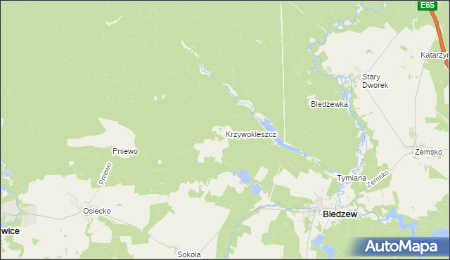 mapa Krzywokleszcz, Krzywokleszcz na mapie Targeo