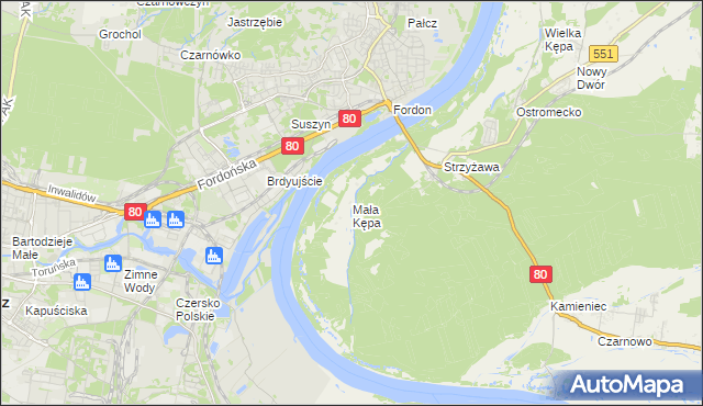 mapa Mała Kępa, Mała Kępa na mapie Targeo