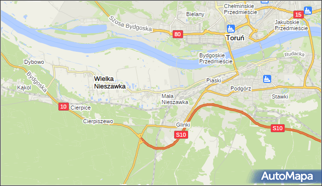 mapa Mała Nieszawka, Mała Nieszawka na mapie Targeo