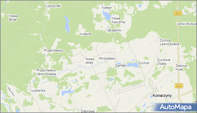 mapa Miroszewo, Miroszewo na mapie Targeo