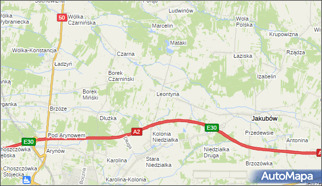 mapa Mistów, Mistów na mapie Targeo