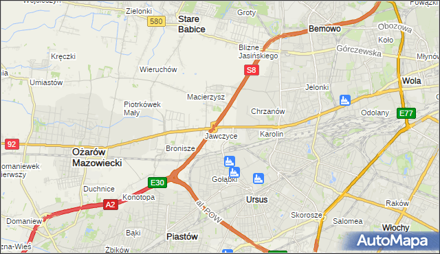 mapa Mory gmina Ożarów Mazowiecki, Mory gmina Ożarów Mazowiecki na mapie Targeo