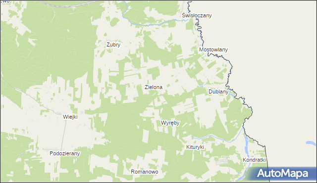 mapa Mostowlany-Kolonia, Mostowlany-Kolonia na mapie Targeo