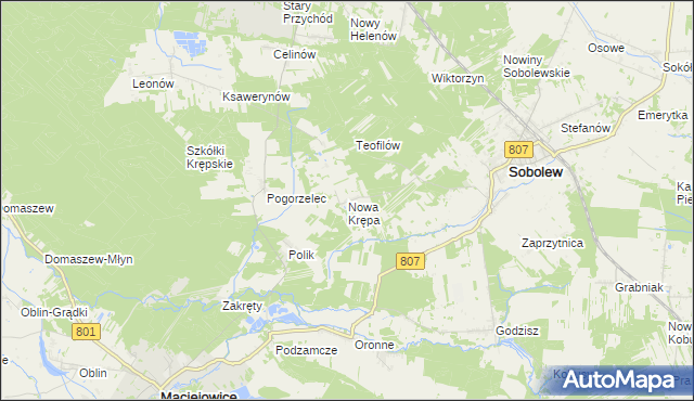 mapa Nowa Krępa, Nowa Krępa na mapie Targeo