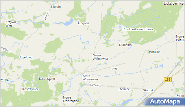 mapa Nowa Wiśniewka, Nowa Wiśniewka na mapie Targeo