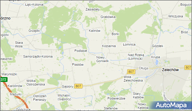 mapa Nowy Goniwilk, Nowy Goniwilk na mapie Targeo