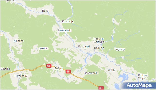 mapa Podzałuki, Podzałuki na mapie Targeo