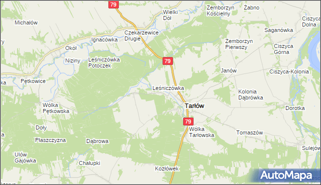 mapa Potoczek gmina Tarłów, Potoczek gmina Tarłów na mapie Targeo