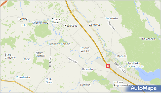 mapa Pruska Wielka, Pruska Wielka na mapie Targeo