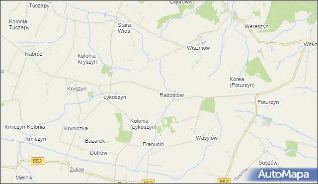 mapa Radostów gmina Mircze, Radostów gmina Mircze na mapie Targeo