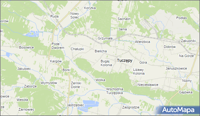 mapa Sieczków gmina Tuczępy, Sieczków gmina Tuczępy na mapie Targeo