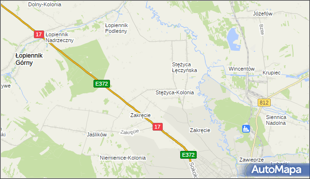 mapa Stężyca-Kolonia, Stężyca-Kolonia na mapie Targeo