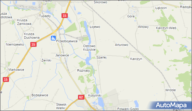 mapa Szarlej, Szarlej na mapie Targeo