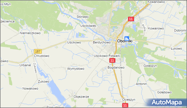 mapa Uścikowo-Folwark, Uścikowo-Folwark na mapie Targeo