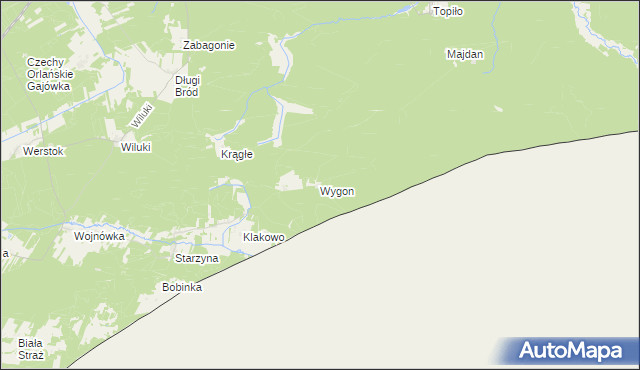 mapa Wygon gmina Dubicze Cerkiewne, Wygon gmina Dubicze Cerkiewne na mapie Targeo
