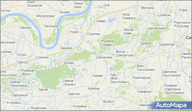 mapa Ziempniów, Ziempniów na mapie Targeo