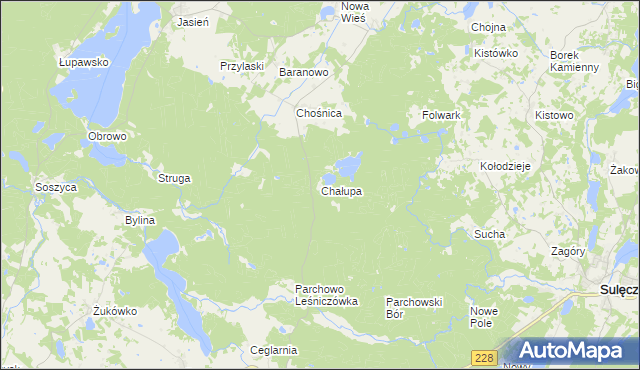 mapa Chałupa, Chałupa na mapie Targeo