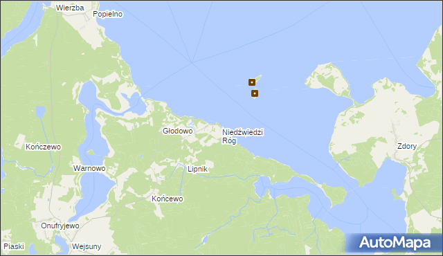 mapa Niedźwiedzi Róg, Niedźwiedzi Róg na mapie Targeo